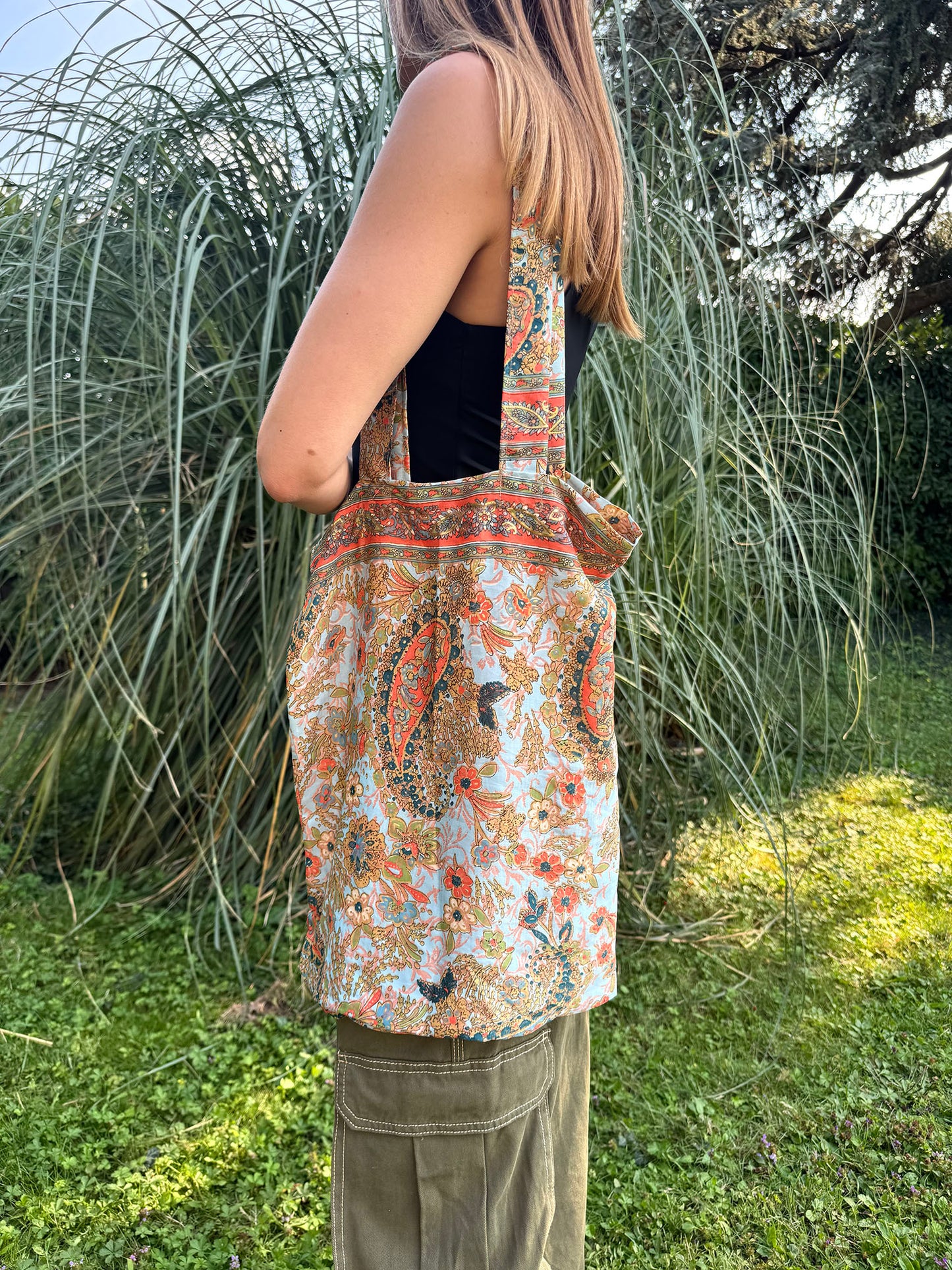 Vintage Silk Carry Bag n.32