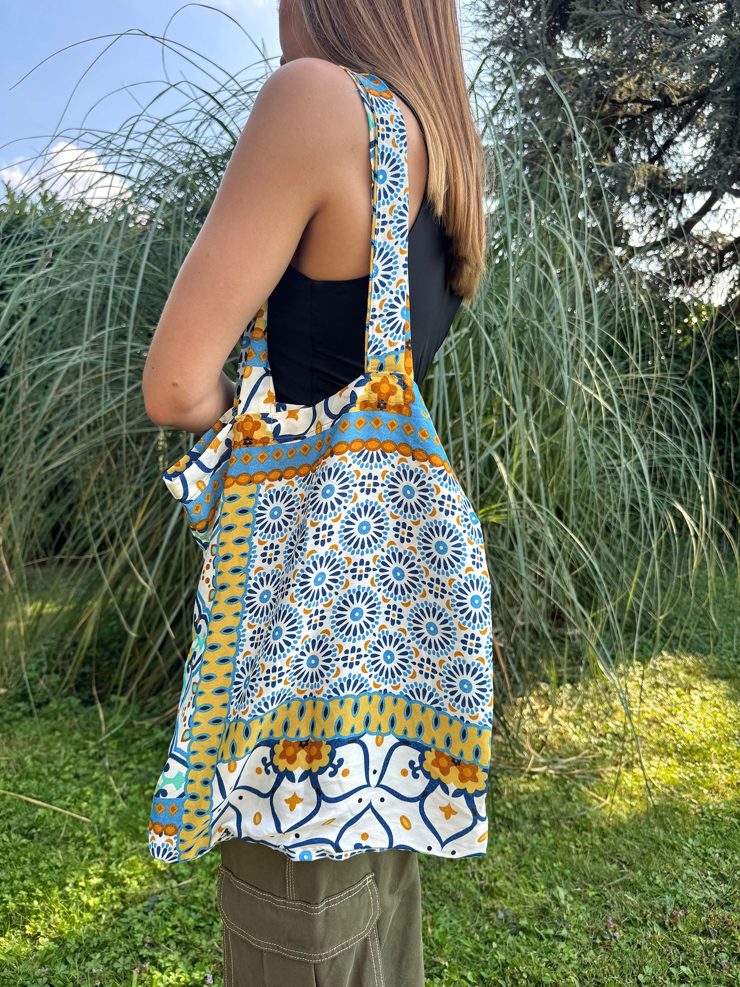 Vintage Silk Carry Bag n.36