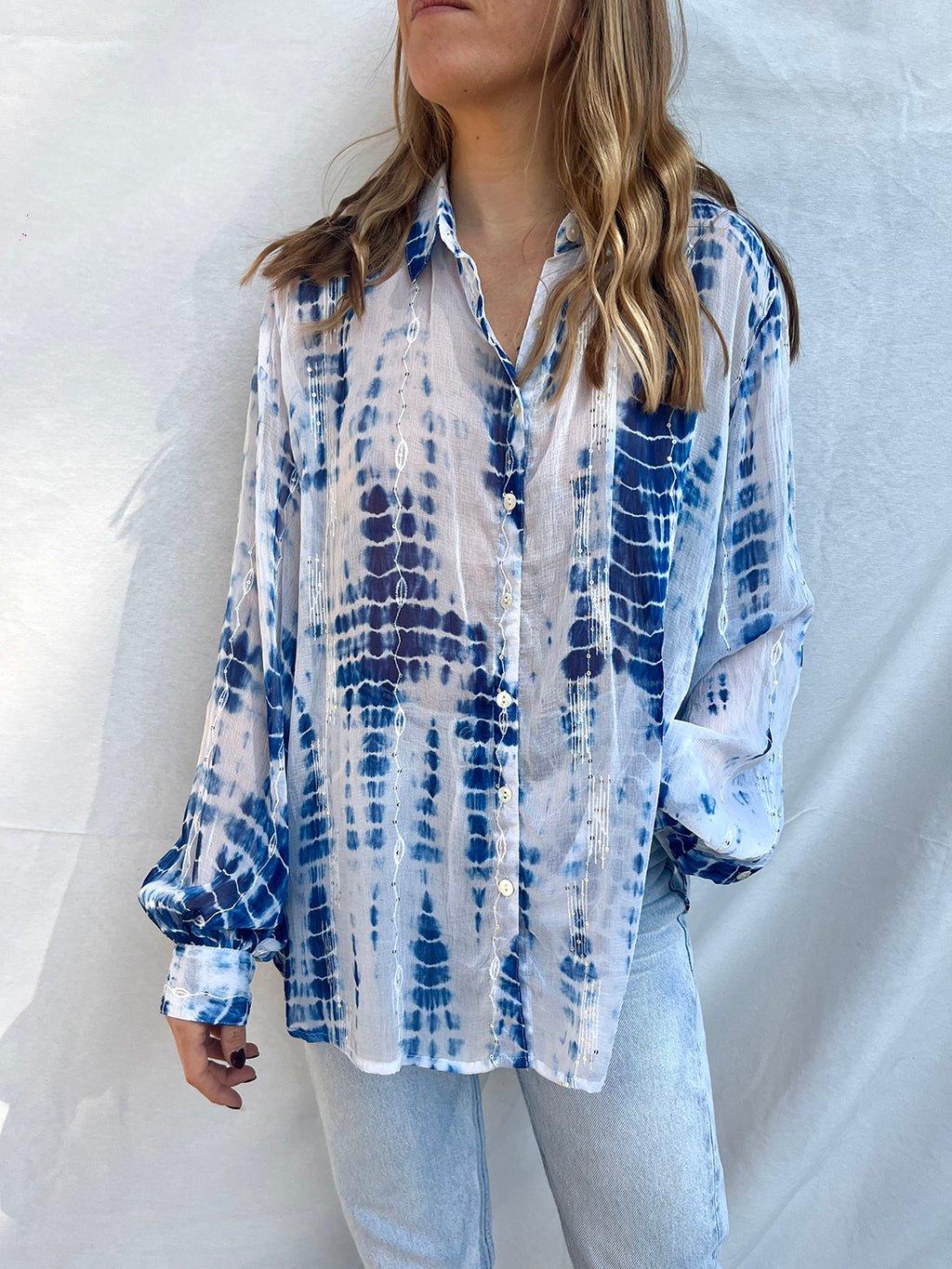 100% Modal Voile Tie Dye Shirt n.12 - Bohemia Couture