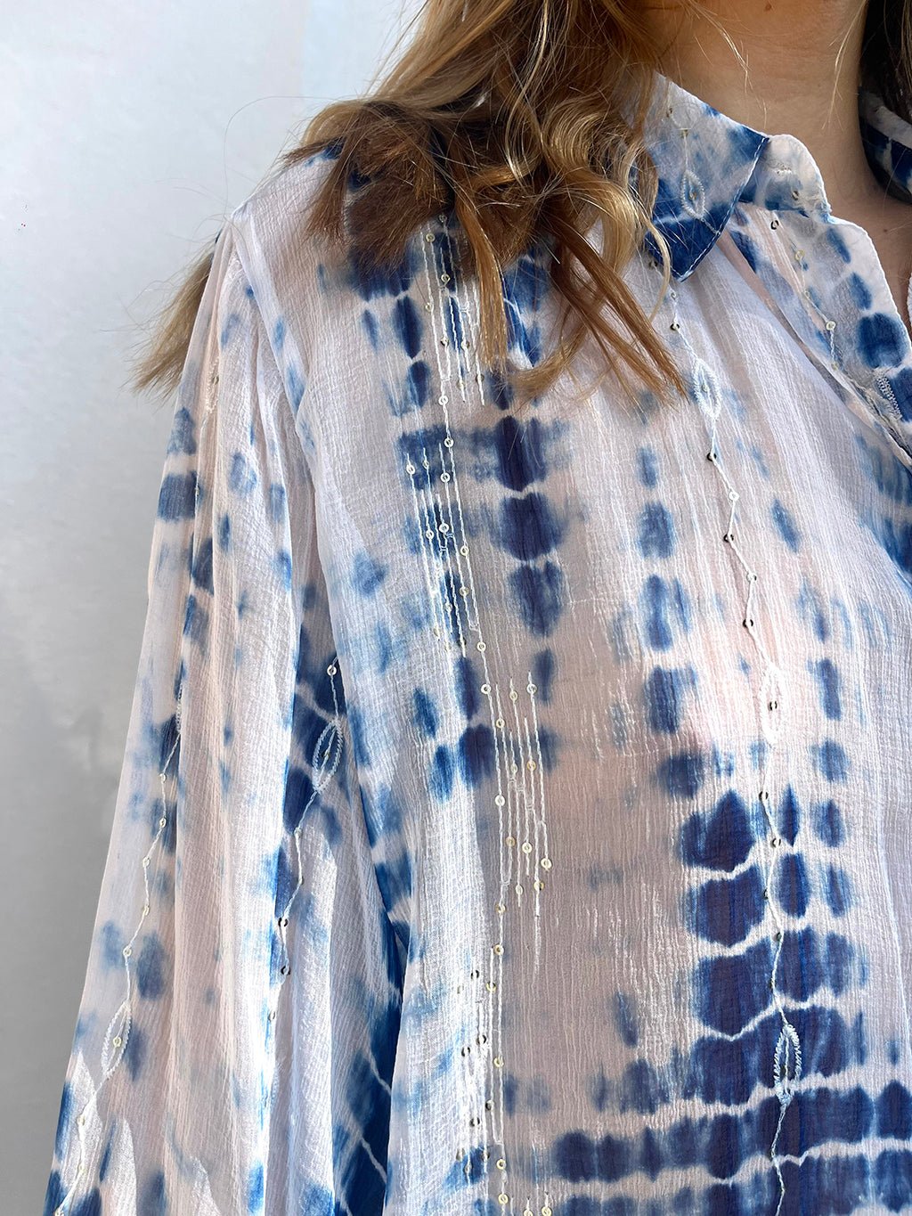 100% Modal Voile Tie Dye Shirt n.12 - Bohemia Couture