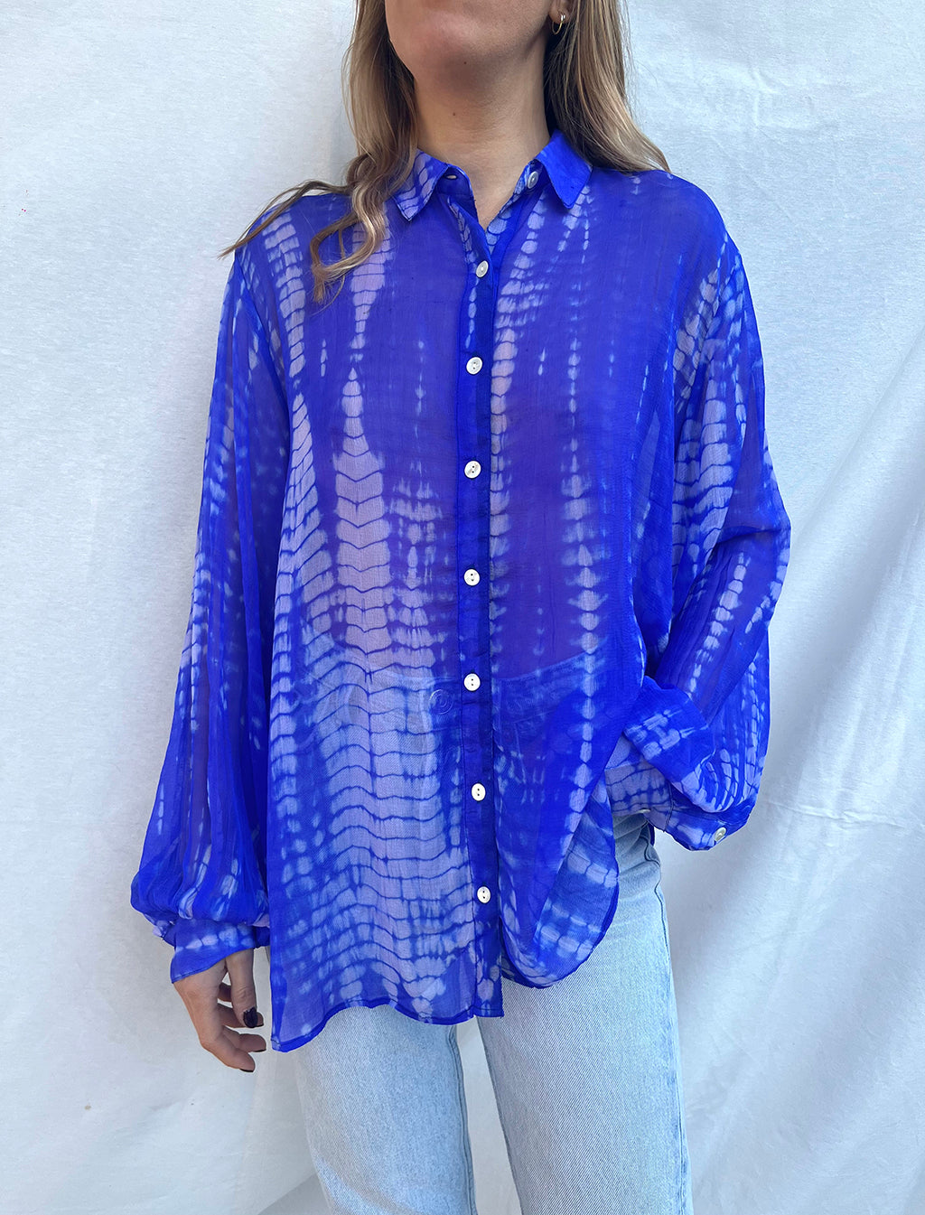 100% Modal Voile Tie Dye Shirt n.7