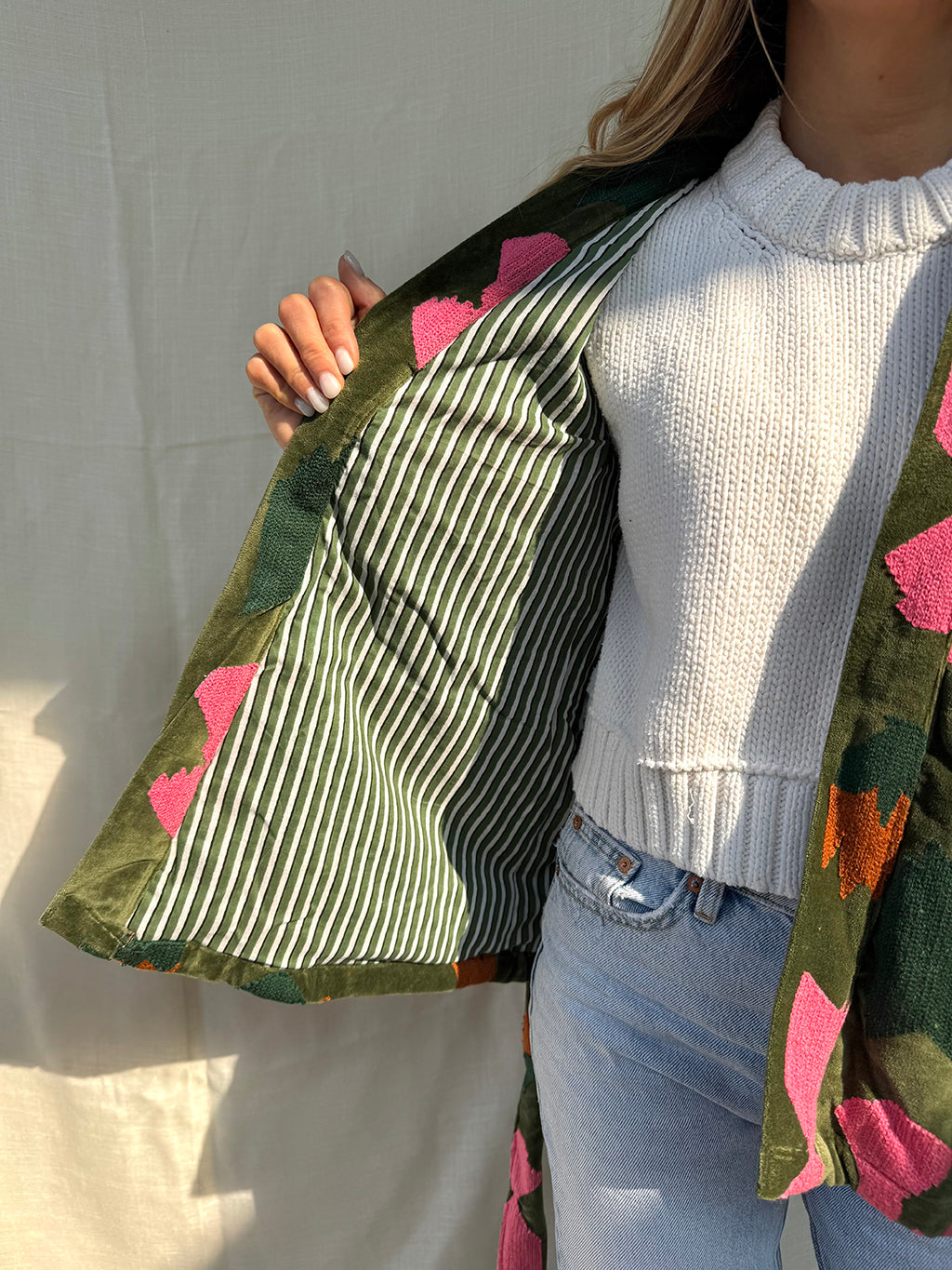 Majorelle Velvet Kimono Waistcoat n.13