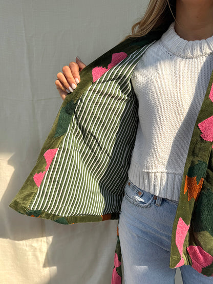 Majorelle Velvet Kimono Waistcoat n.13