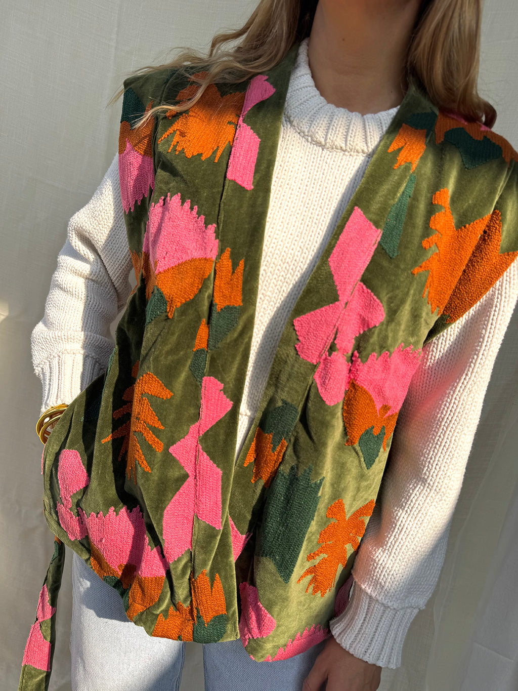 Majorelle Velvet Kimono Waistcoat n.13