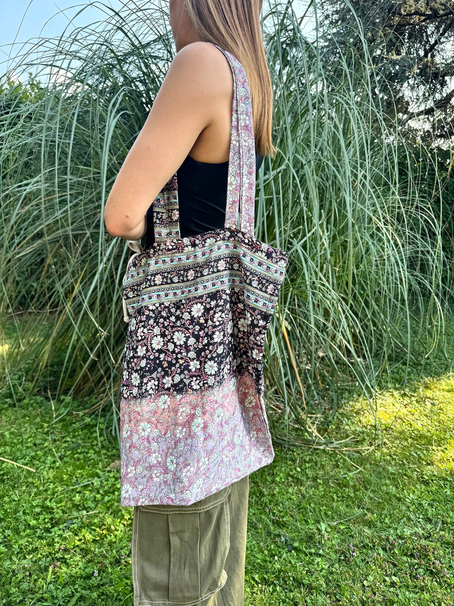 Vintage Silk Carry Bag n.31