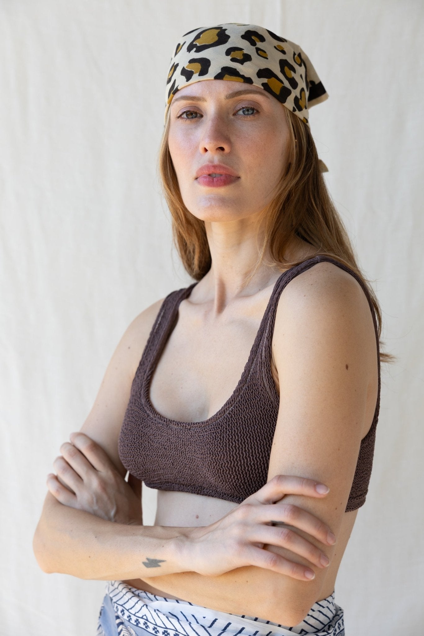 Bandana Leopard Cotton Scarf - Bohemia Couture