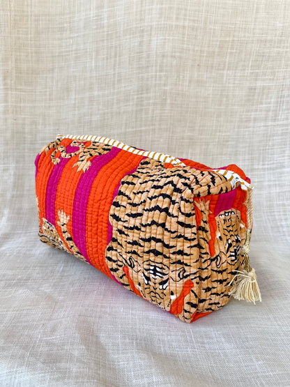 Tiger Beauty Bag n.4 - Orange & Fuxia