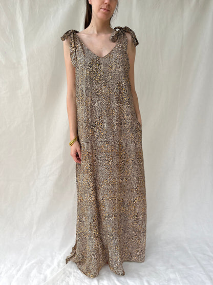 Silk Berry Long Dress n.6 Leopard