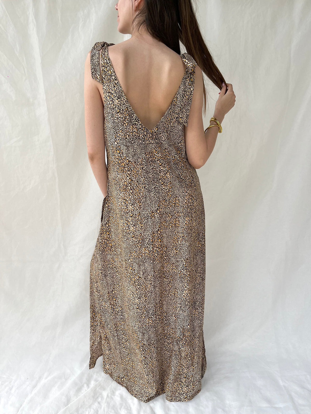 Silk Berry Long Dress n.6 Leopard - Bohemia Couture