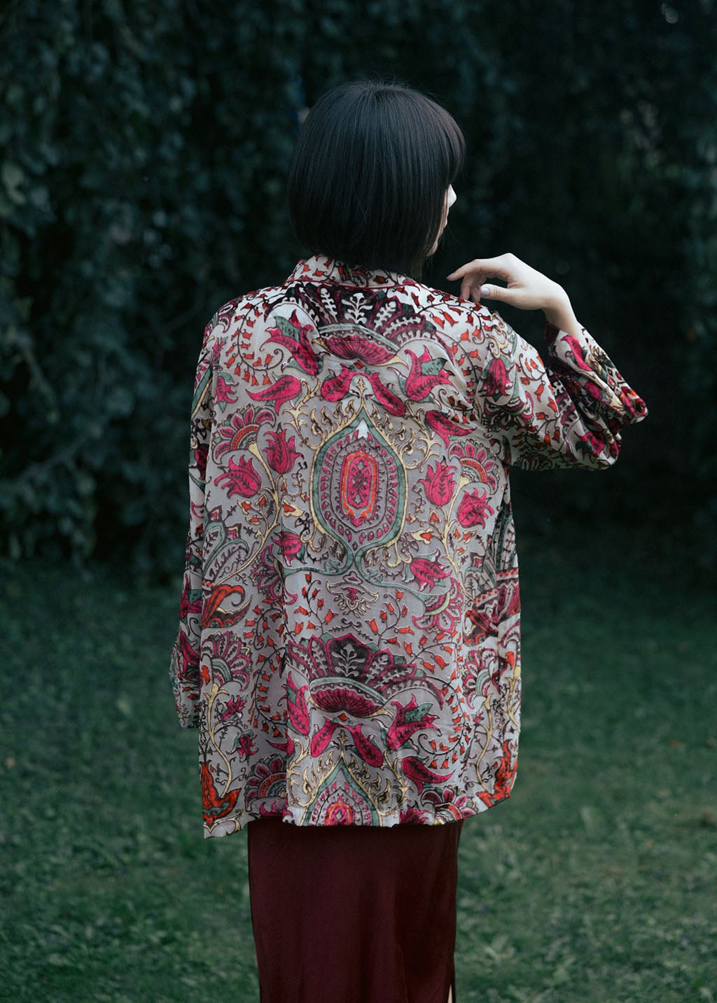 Velvet Short Cardigan - Ivory - Bohemia Couture