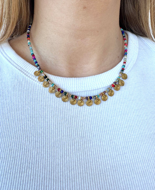 Jaipur Antique Necklace n.5 Rainbow & Gold