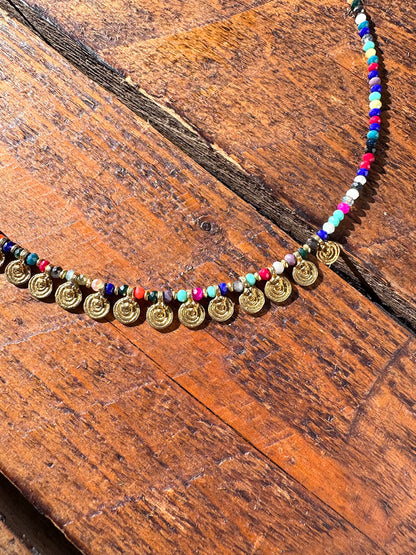 Jaipur Antique Necklace n.5 Rainbow & Gold