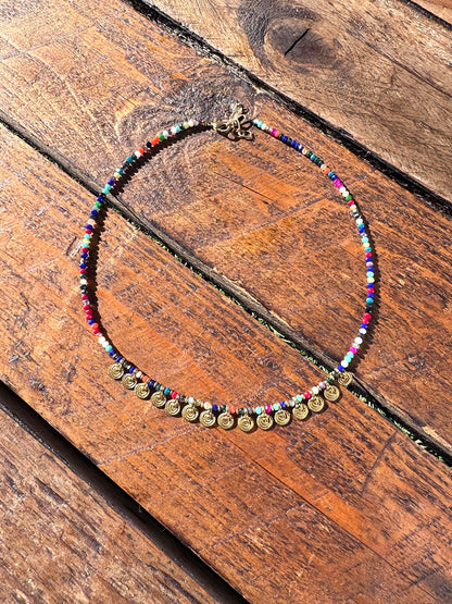 Jaipur Antique Necklace n.5 Rainbow & Gold
