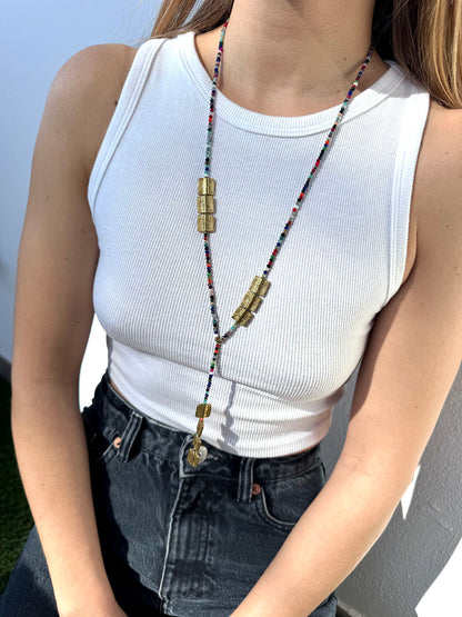 Jaipur Antique Necklace n.10 - Rainbow & Gold