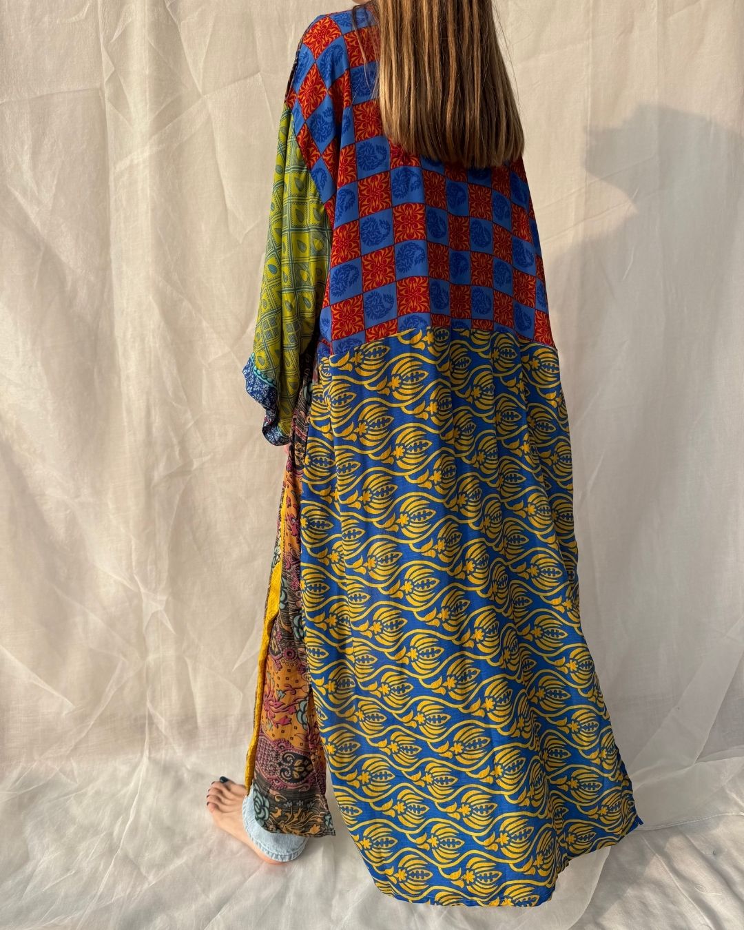 Silk Maxi Cardigan n.17 - Bohemia Couture