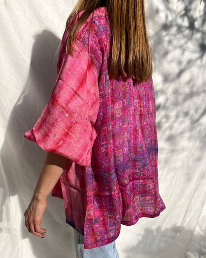 Silk Tie Dye Cardigan n.6