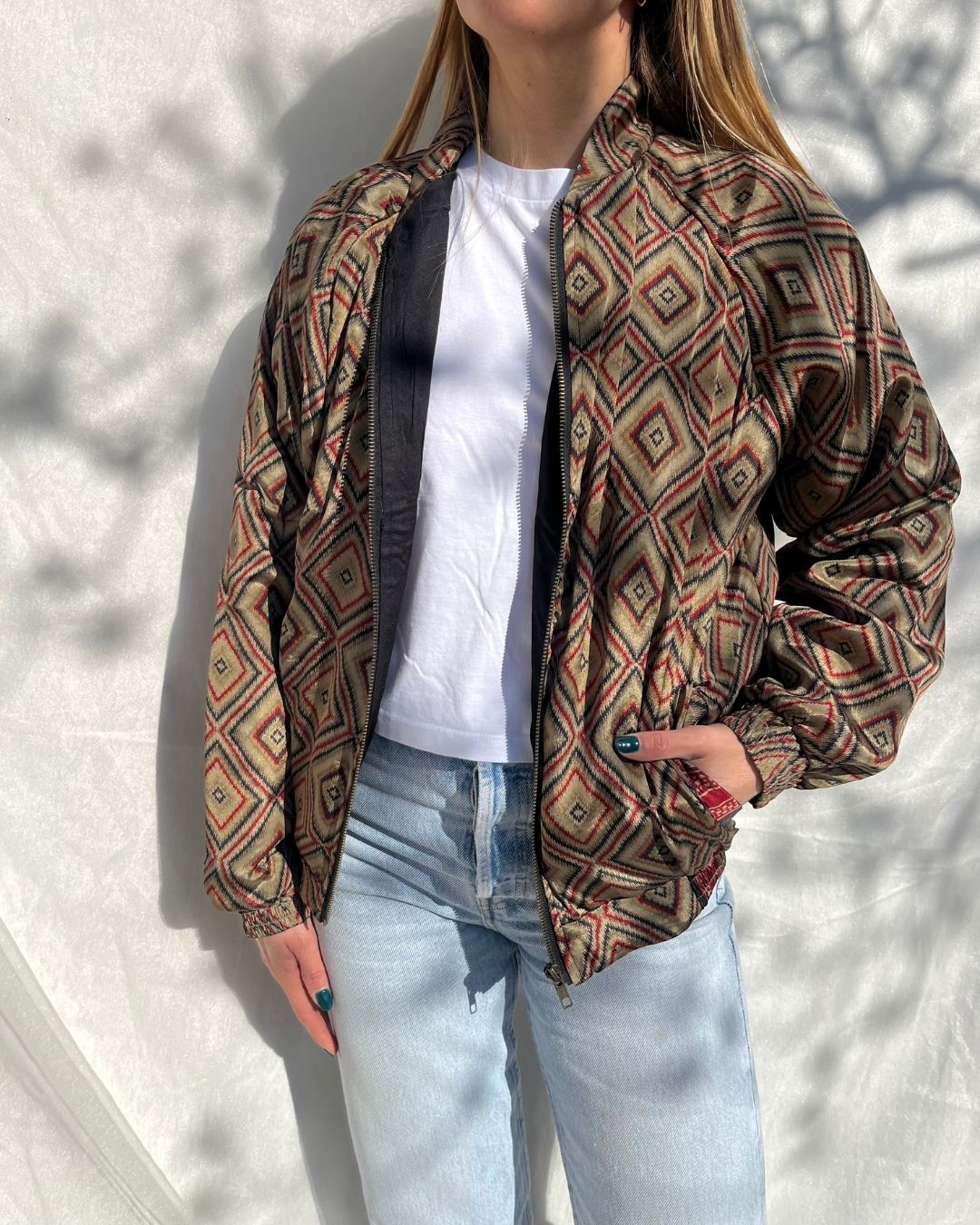 Silk Bomber Jacket n.7 - Bohemia Couture