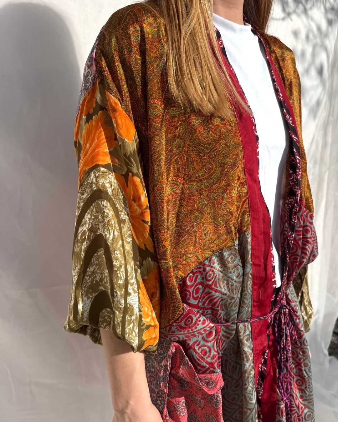 Silk Long Cardigan n.40 - Bohemia Couture