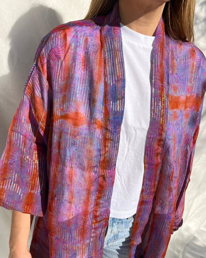 Silk Tie Dye Cardigan n.7