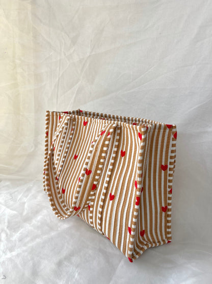 Cotton Tote Bag n.29 Cream Hearts