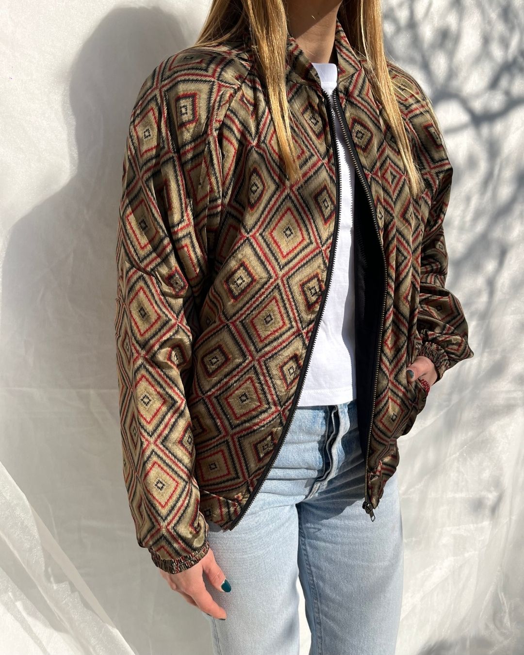 Silk Bomber Jacket n.7 - Bohemia Couture