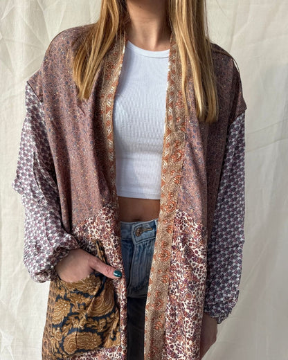 Silk Long Cardigan n.38