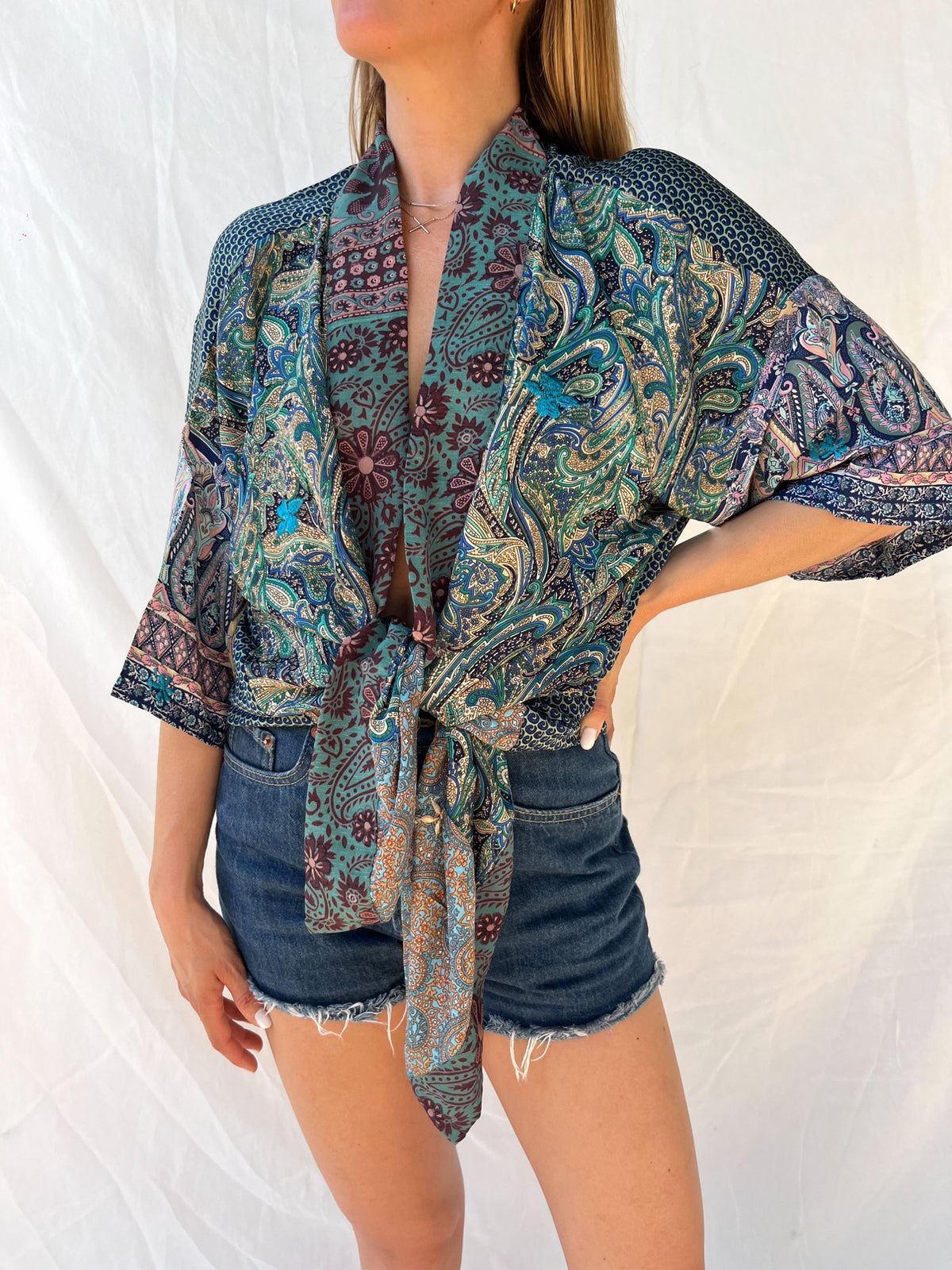 Silk Short Cardigan n.187