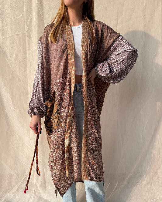 Silk Long Cardigan n.38