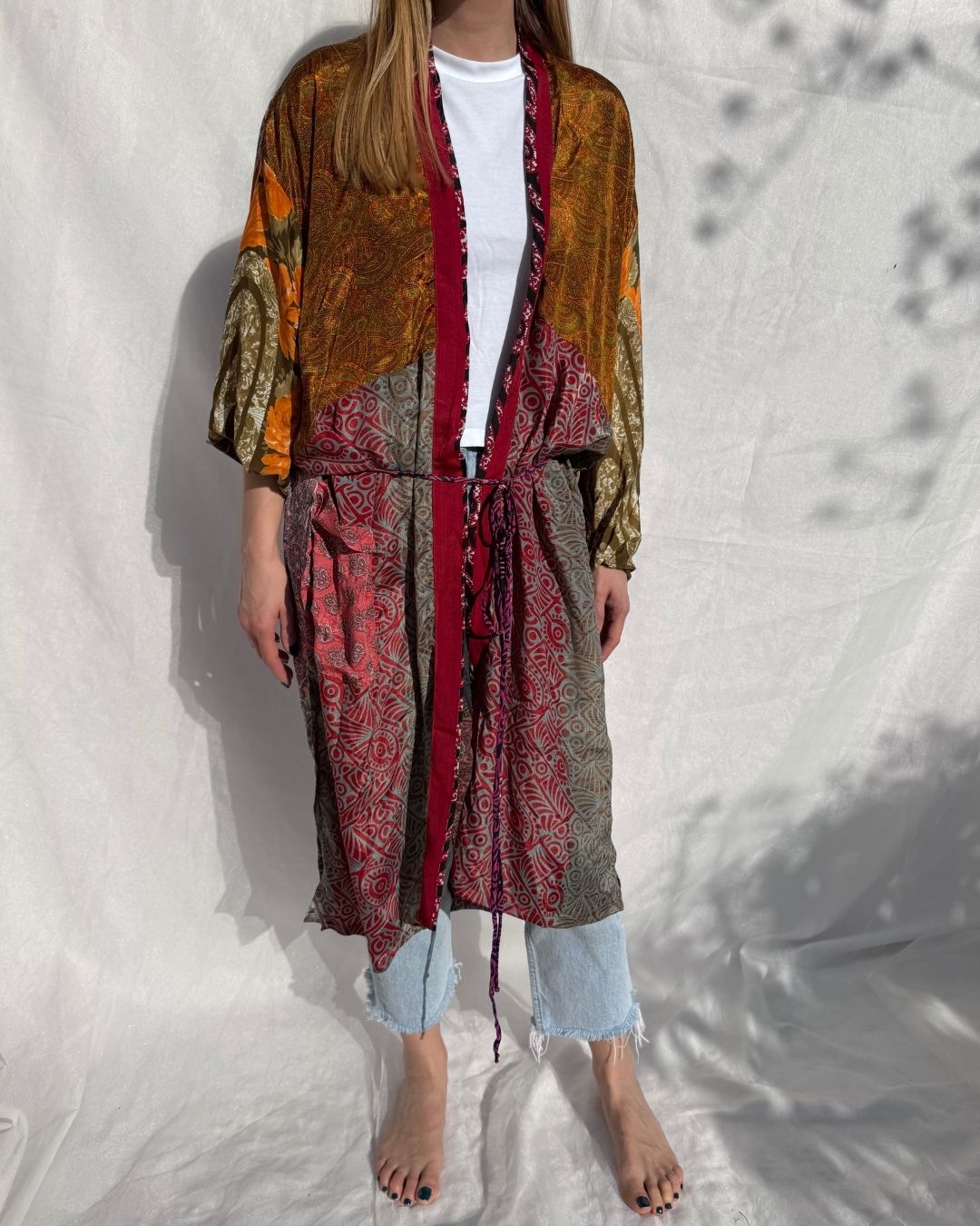 Silk Long Cardigan n.40 - Bohemia Couture
