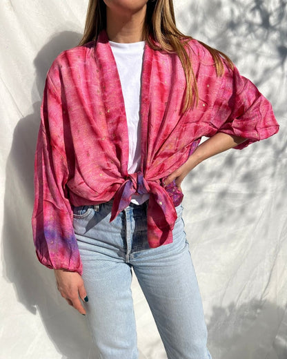 Silk Tie Dye Cardigan n.6