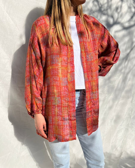 Silk Tie Dye Cardigan n.10