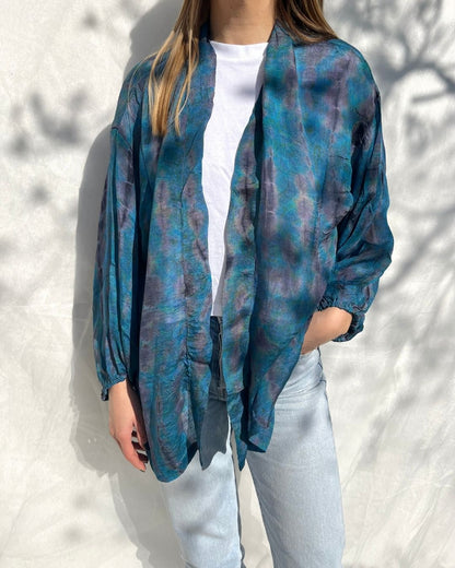 Silk Tie Dye Cardigan n.11