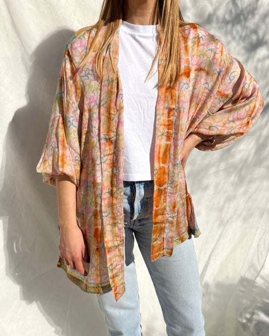 Silk Tie Dye Cardigan n.9