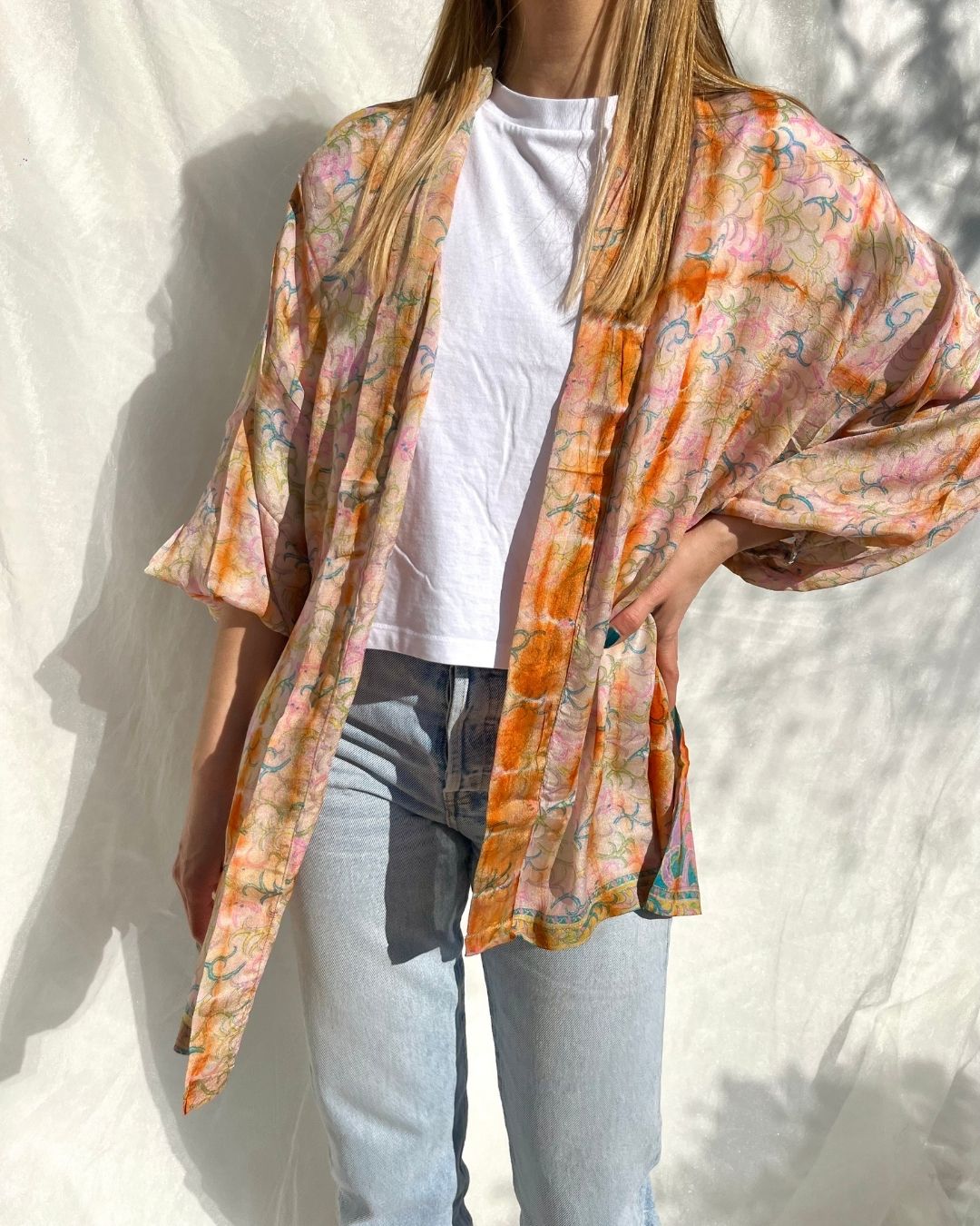 Silk Tie Dye Cardigan n.9