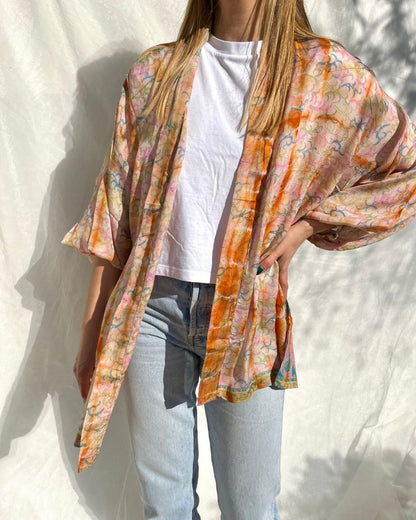 Silk Tie Dye Cardigan n.9