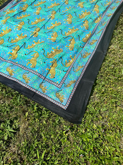 Cotton Pareo Torquoise Safari