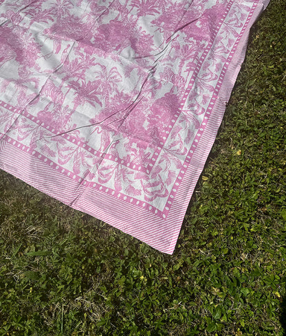 Cotton Pareo n.161 Pink Safari Toile de Jouy