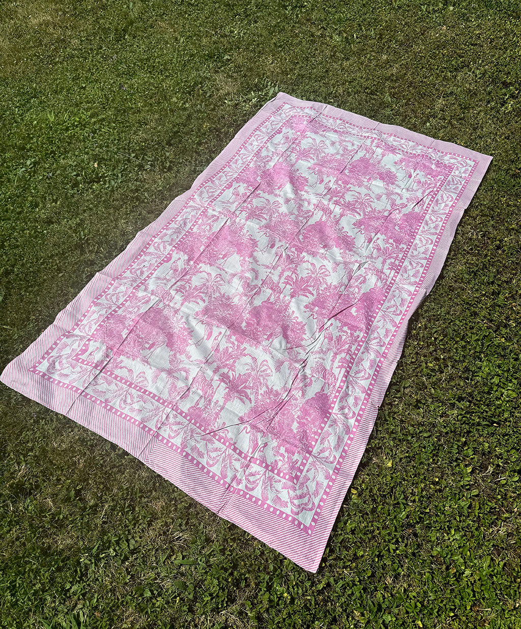 Cotton Pareo n.161 Pink Safari Toile de Jouy