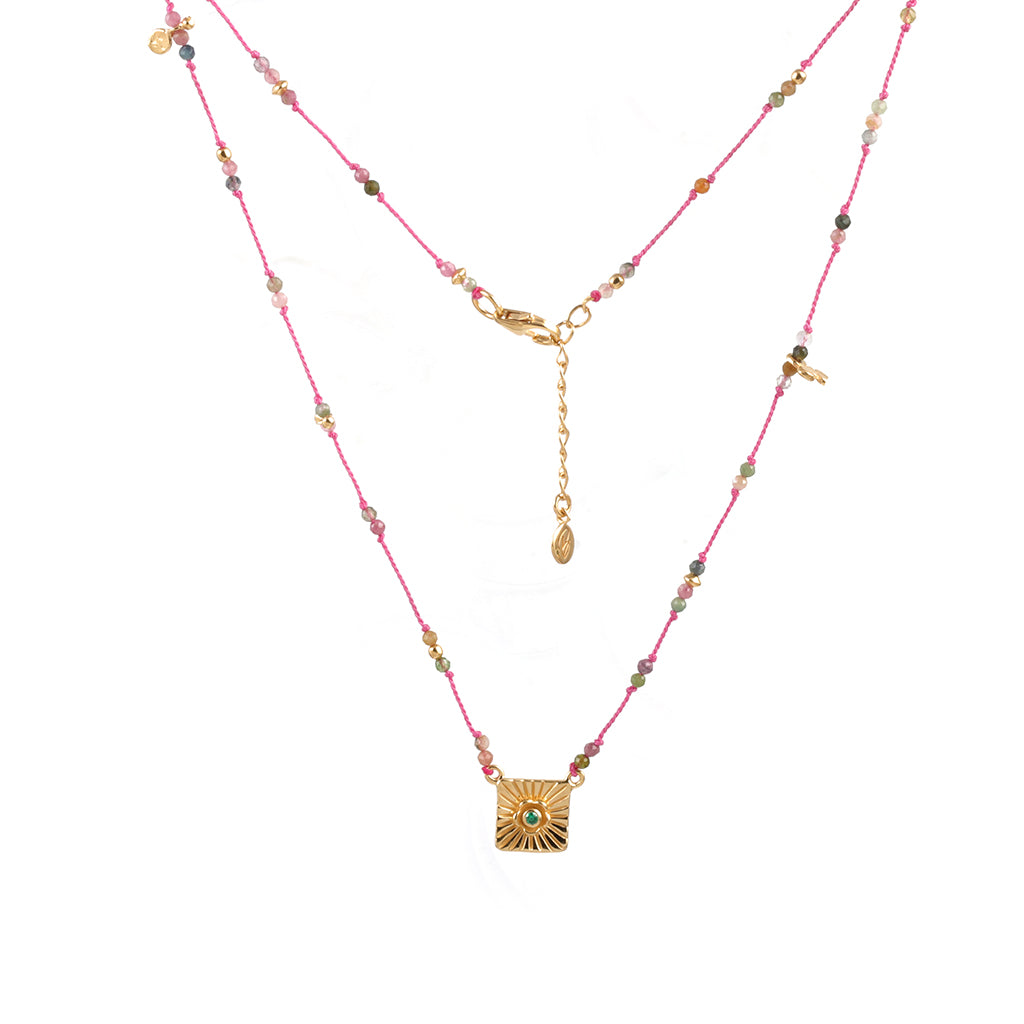 Lucky Rainbow Necklace with Tourmalines