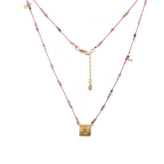 Lucky Rainbow Necklace with Tourmalines