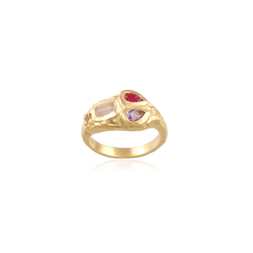 Multi Gemstone Vintage Ring n. 1