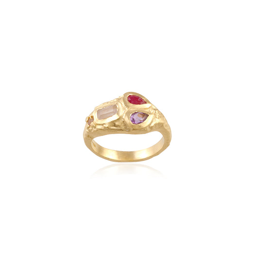Multi Gemstone Vintage Ring n. 1