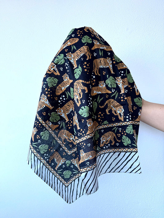Cotton Pareo n.245 Black Tiger