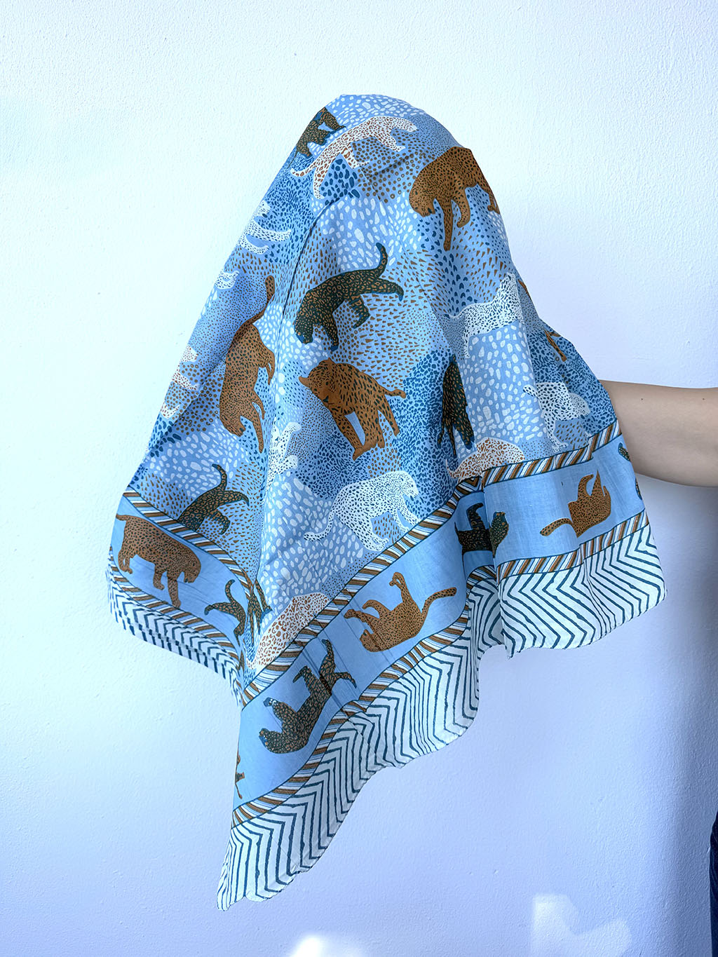 Cotton Pareo n.240 Blue Leopard