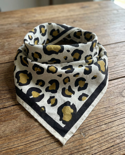 Bandana Leopard Cotton Scarf