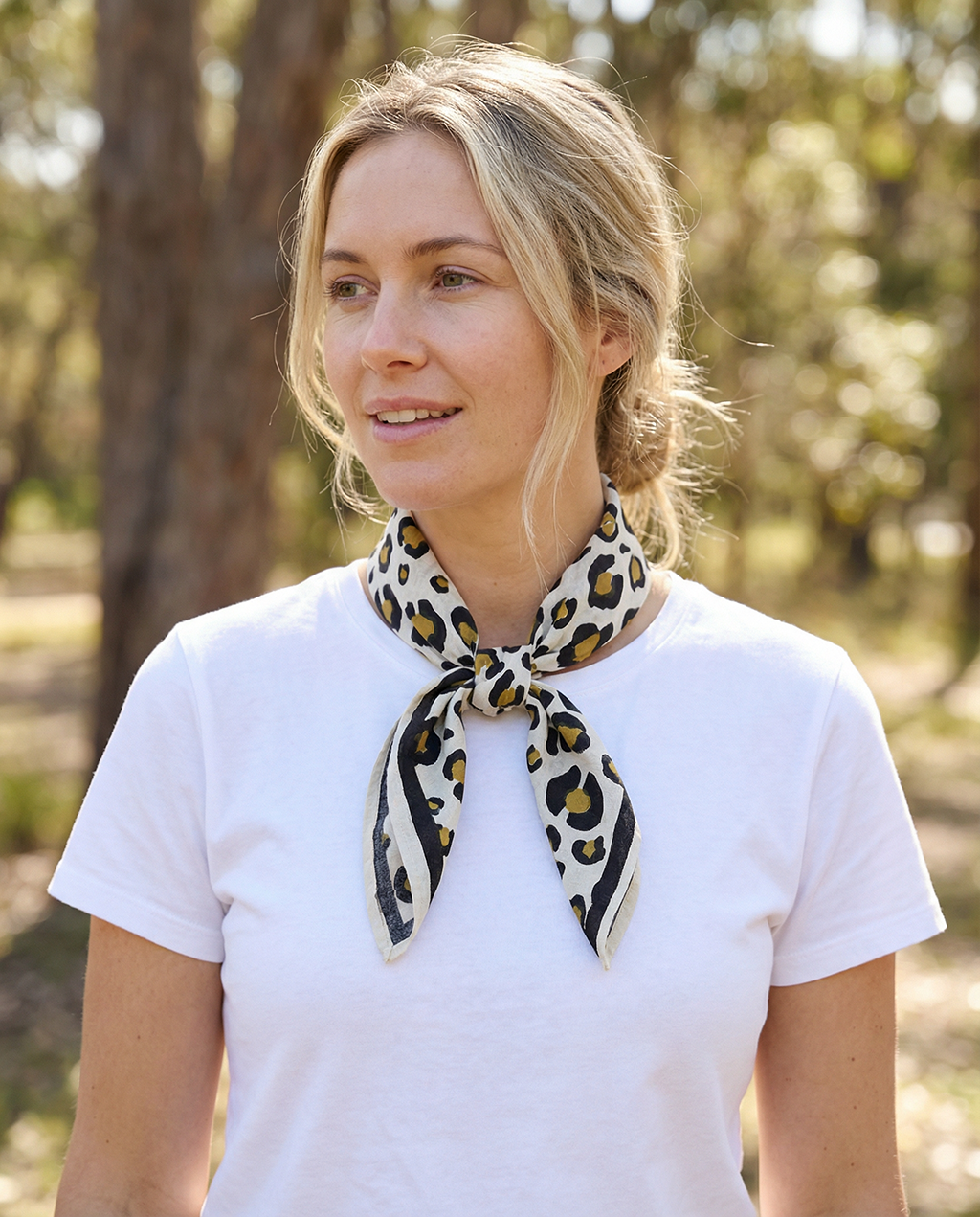Bandana Leopard Cotton Scarf