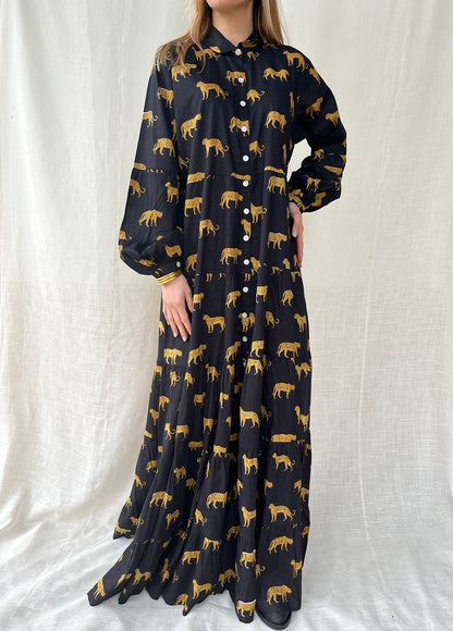 Cotton St. Barth Long Dress - Leopard