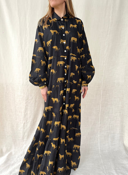 Cotton St. Barth Long Dress - Leopard