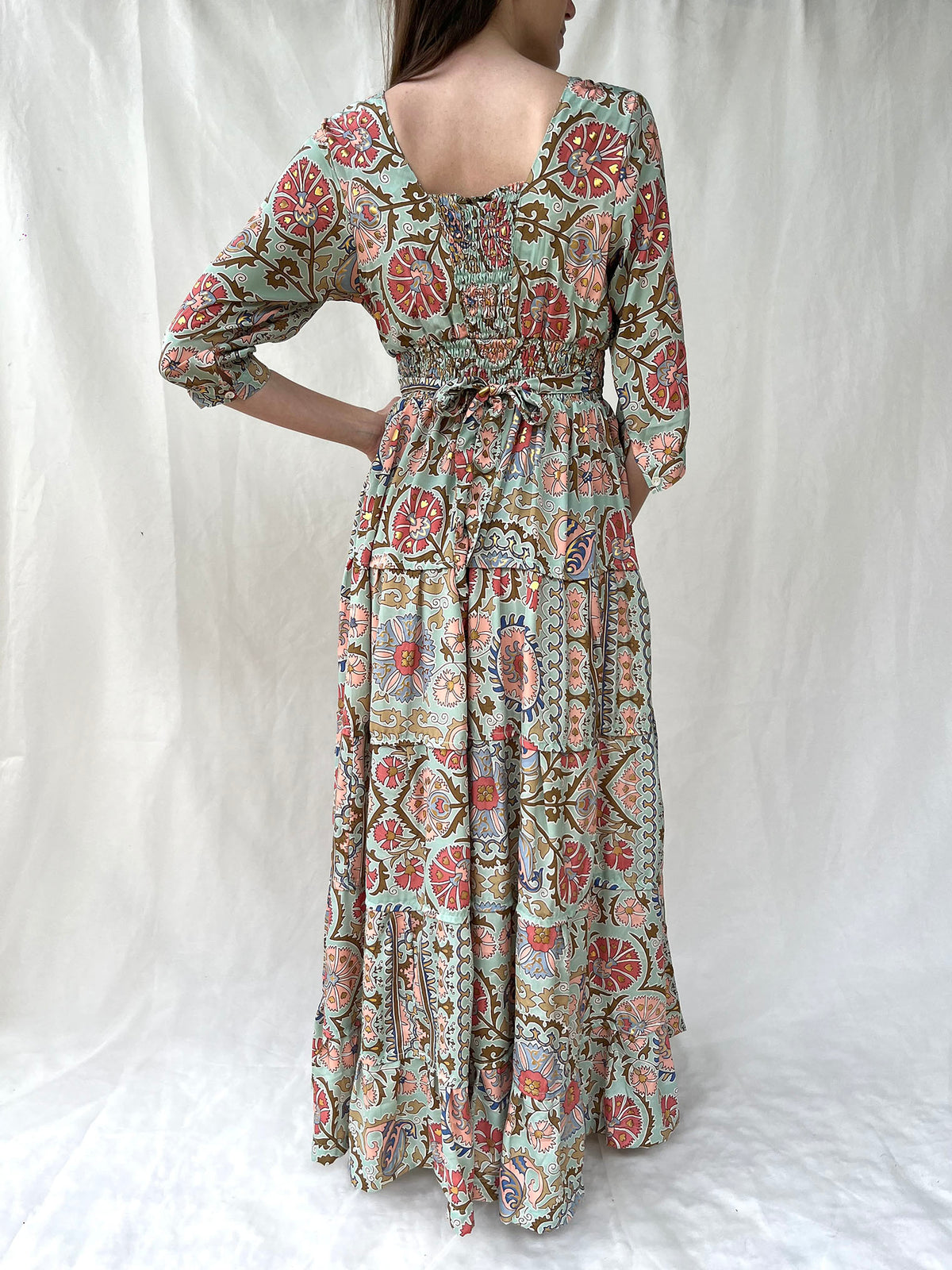 Silk Gardenia Long Dress n.2 - Bohemia Couture