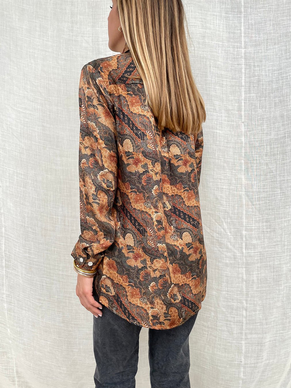 100% Silk Golden Shirt n.17 - Bohemia Couture